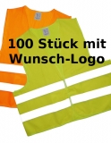 100x Warnweste mit Wunschlogo